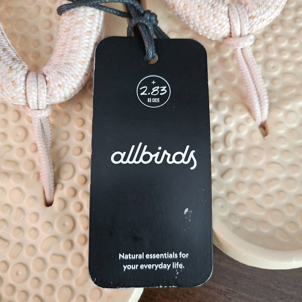 Allbirds Sugar Zeffer 2 "Lux Beige" Flip Flop Sandals Size M11 W13 New - Picture 8 of 9